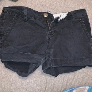 Black jean shorts
